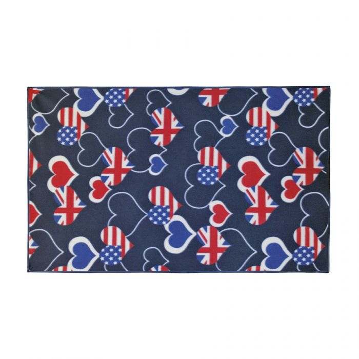Coperta In Microfibra Con Motivo Onde E Ancora | 127 X 152 Cm | Design Bandiera Americana | Morbida E Leggera | Per Divano, Viaggi, Campeggio E Regali - 2