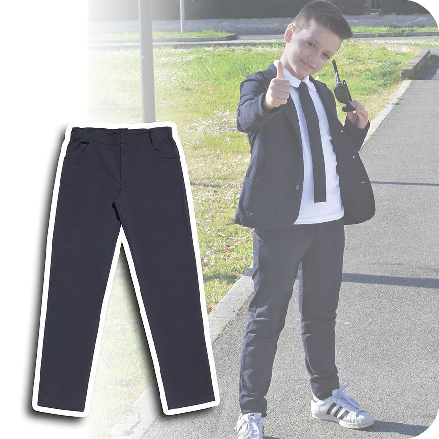 Pantalone formale in felpa con due tasche | COCCOBABY